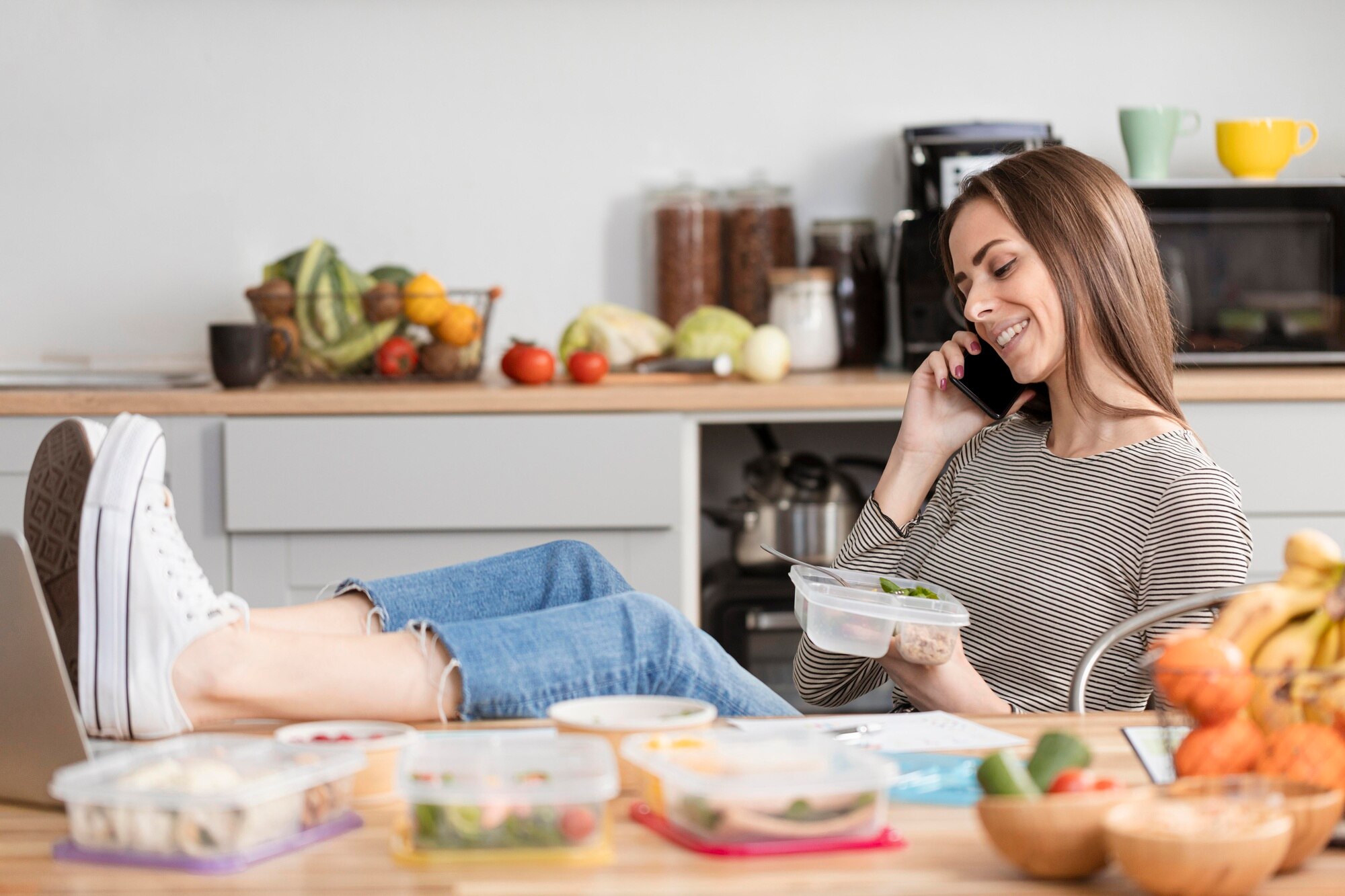 Espacio reservado para una fotografía de una comida balanceada preparada en casa